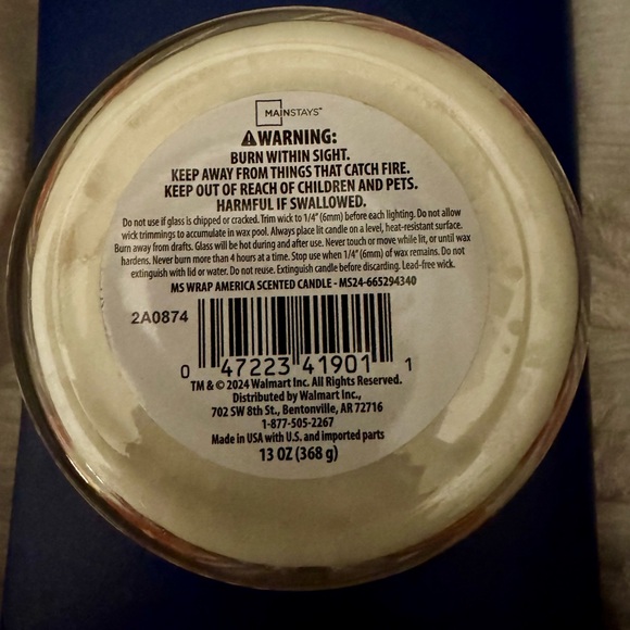 Mainstays America Warm Apple Pie Candle - Red, Blue, White - Picture 3 of 3